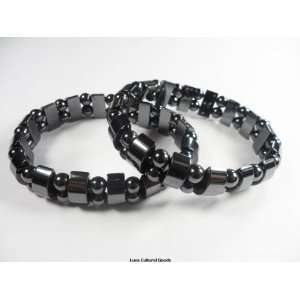  Set Of 12 (24pc) Mens Hematite Metal Magnetic Therapy 