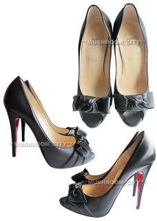 Breathless Christian Louboutin Black Madame Butterfly Pump120 Leather 