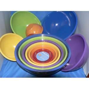  Melamine 6pc Set Mixing Bowls: Home & Kitchen
