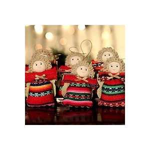  NOVICA Cotton ornaments, Andean Angels (set of 6)