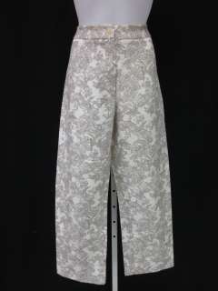 ISDA & CO Linen Floral Print Cropped Pants Slacks Sz 8  