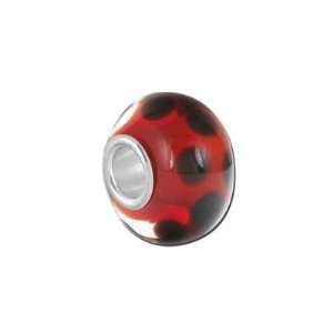   Dalmation Lampwork Glass Bead   Interchangeable Arts, Crafts & Sewing