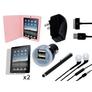   iPad 2 w/ Pink Case + Capacitive Stylus Set