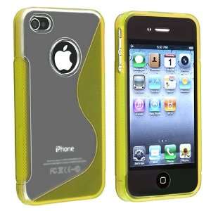   for Apple® iPhone® 4 4S, Clear / Frost Yellow S Shape Electronics