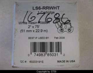Panduit LS6 RRWHT Printer Ribbon Cartridge, White ~STSI 074983850310 