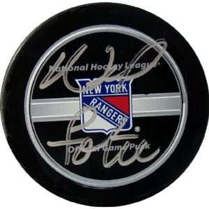  Nick Fotiu New York Rangers Autographed Game Model Hockey 