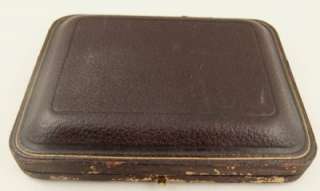 ANTIQUE HALLMARKED SILVER CHERUB CARD CASE IN PRESENTATION CASE 1904 