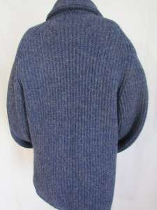 Mens Lord and Taylor Chunky Shawl Collar Cardigan Sweater 100% Wool 