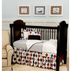 Ivy League Blue Toddler Bedding Set