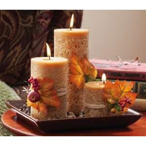 Autumn Harvest Cinnamon Scent Pillar Candlescape By Collections Etc