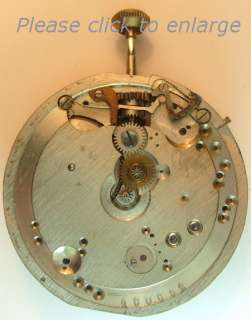 SWISS Antique Pocket watch Movement 44mm for Part REPAIRE   Running 