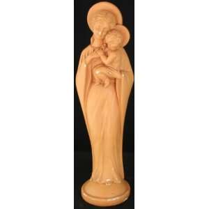   Vintage French Chalkware Sculpture Madonna Child Mary