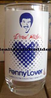 PEPSI Cola LIONEL RICHIE Penny Lover OLD GLASS .. can  