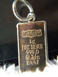 DuBarry Fine Sterling Silver .999 St John Charm/Pendant  