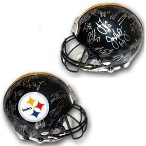 Steelers Team Silver Autographed Full Size Helmet 