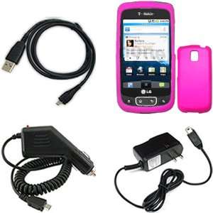  iNcido Brand LG Optimus T P509 Combo Rubber Hot Pink 