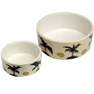  Pinapple N Palm Tree Dog Bowl