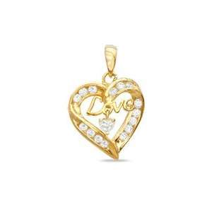   Open Heart Love Charm in 10K Gold 10K RELIGIOUS CHARMS Jewelry