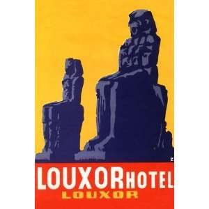  Louxor Hotel Luggage Label 20 x 30 Poster