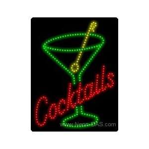  Cocktails Outdoor LED Sign 31 x 24