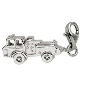   Charms Firetruck Charm with Lobster Clasp, Sterling Silver Jewelry