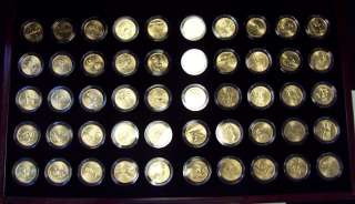    2008 COMPLETE SET OF 24K GOLD PLATED STATE QUARTERS WITH BOX  