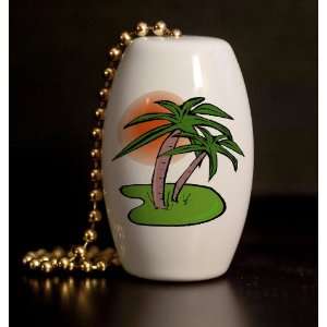  Tropical Little Island Porcelain Fan / Light Pull: Home 