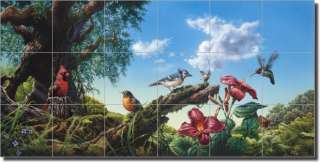 Eagle Birds Landscape Art Ceramic Tile Mural Backsplash  