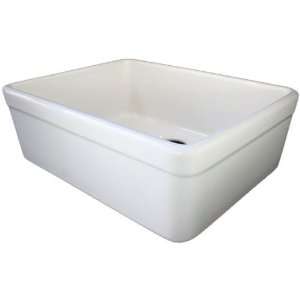   Single Hole Fireclay Farmhouse Kitchen Sink with 1.75 Inch Lip AB5