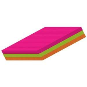   ,Mixed Neon Colors, Line ruled, 4x6 Inches, 3/pack: Office Products