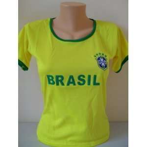  WOMEN BRASIL # 10 KAKA SOCCER JERSEY ONE SIZE .NEW Sports 