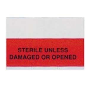  Red “ Sterile Unless… “ Label Health & Personal 