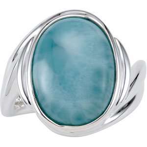   Larimar Ring. Genuine Larimar Ring In Sterling Silver Size 6 Jewelry