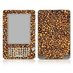   Kindle DX Skin Decal Sticker   Orange Leopard 
