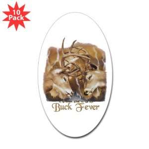  Sticker (Oval) (10 Pack) Buck Fever Deer Hunting 