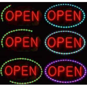  Neon Animated 15 Pattern Open Sign (Various) (24 W x 16 