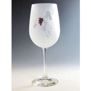 Shabbat Grapes Wine Glass 