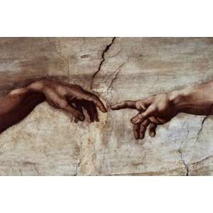  The Creation of Adam (detail) by Michelangelo Buonarroti 