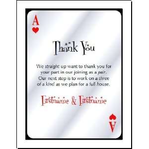  Ace of Hearts Wedding Thank You Cards 