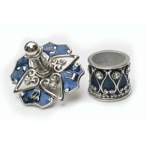  Stunning Art Dreidel with Stand   Blue/Silver Everything 