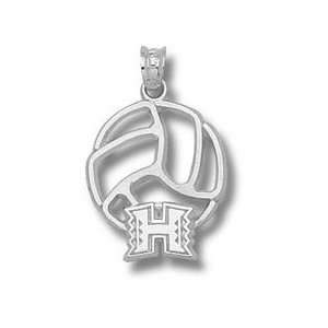  Hawaii Warriors Sterling Silver H Volleyball Pendant 