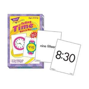   Enterprises T 58004 Match Me Cards Telling Time 52/box: Toys & Games