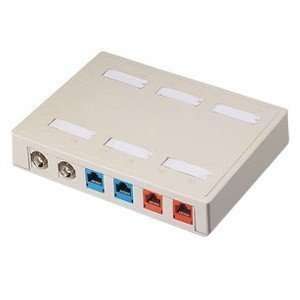    Cables to Go 3848 Keystone Surface Mount Box (Ivory): Electronics