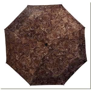  dav Dark Brown Paisley Compact Umbrella