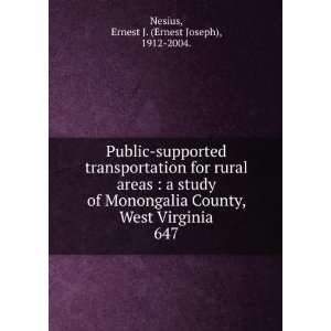  for rural areas : a study of Monongalia County, West Virginia 