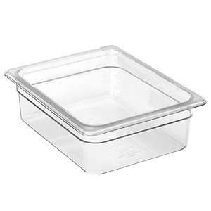   Polycarbonate Plastic Cold Food Pans   Clear and Black   Cambro 12CW