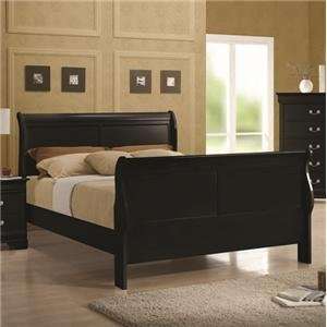  Louis Philippe Queen Sleigh Panel Bed by Coaster: Home 