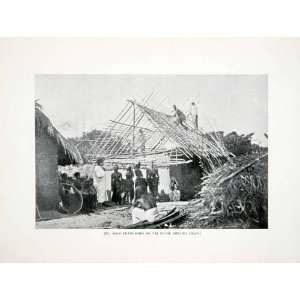  1906 Print Vai Tribe Liberia Africa Hut Construction Building 