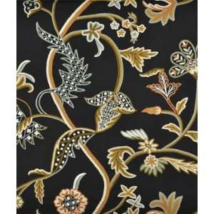  Chelsea Black Cotton Duck Crewel Fabric Arts, Crafts 