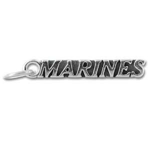  Sterling Silver Marines Charm: Arts, Crafts & Sewing